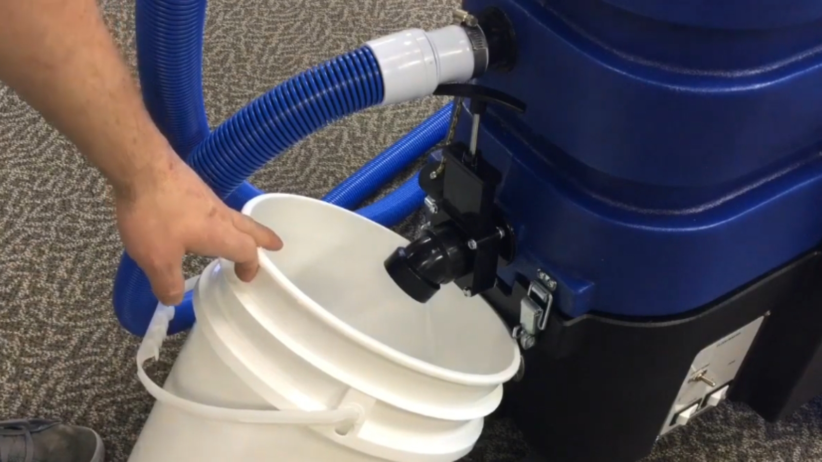 Water extraction equipment removing standing water